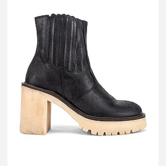 Free people revolve chunky James Chelsea bootiesBlack Leather Ankle Boots - Picture 3 of 9